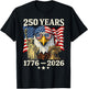 Flag Vintage 250 Years American 1776 2026 250th USA Birthday T-Shirt - T-Shirt | Black