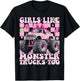 Girls Like Monster Trucks Too Coquette Bow Adults Toddlers T-Shirt - T-Shirt | Black