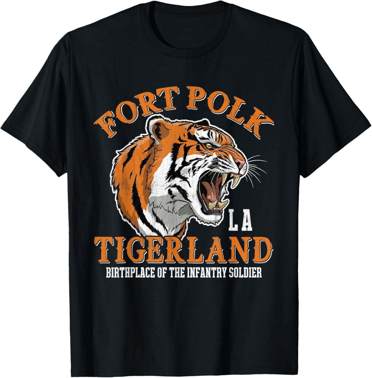 Fort Polk Tigerland Vietnam War Veteran Infantry Louisiana T-Shirt - T-Shirt | Black