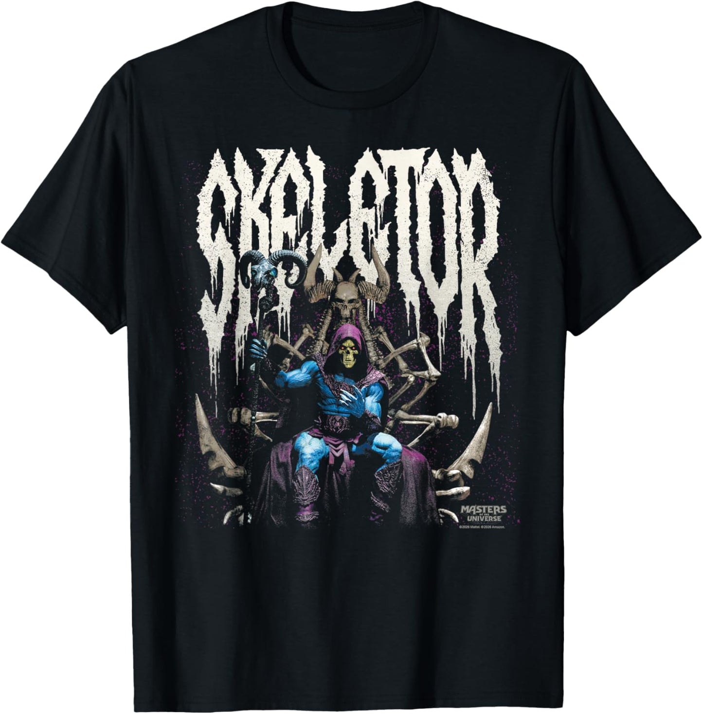 Masters of The Universe: Metal Skeletor Throne T-Shirt - T-Shirt | Black