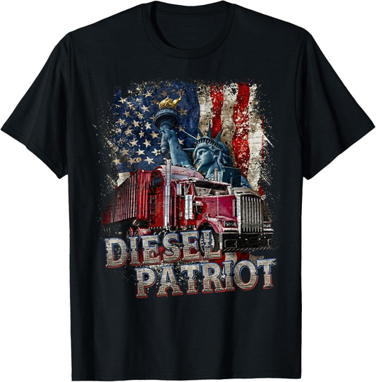 Semi Truck Driver Trucking T-Shirt - T-Shirt | Black