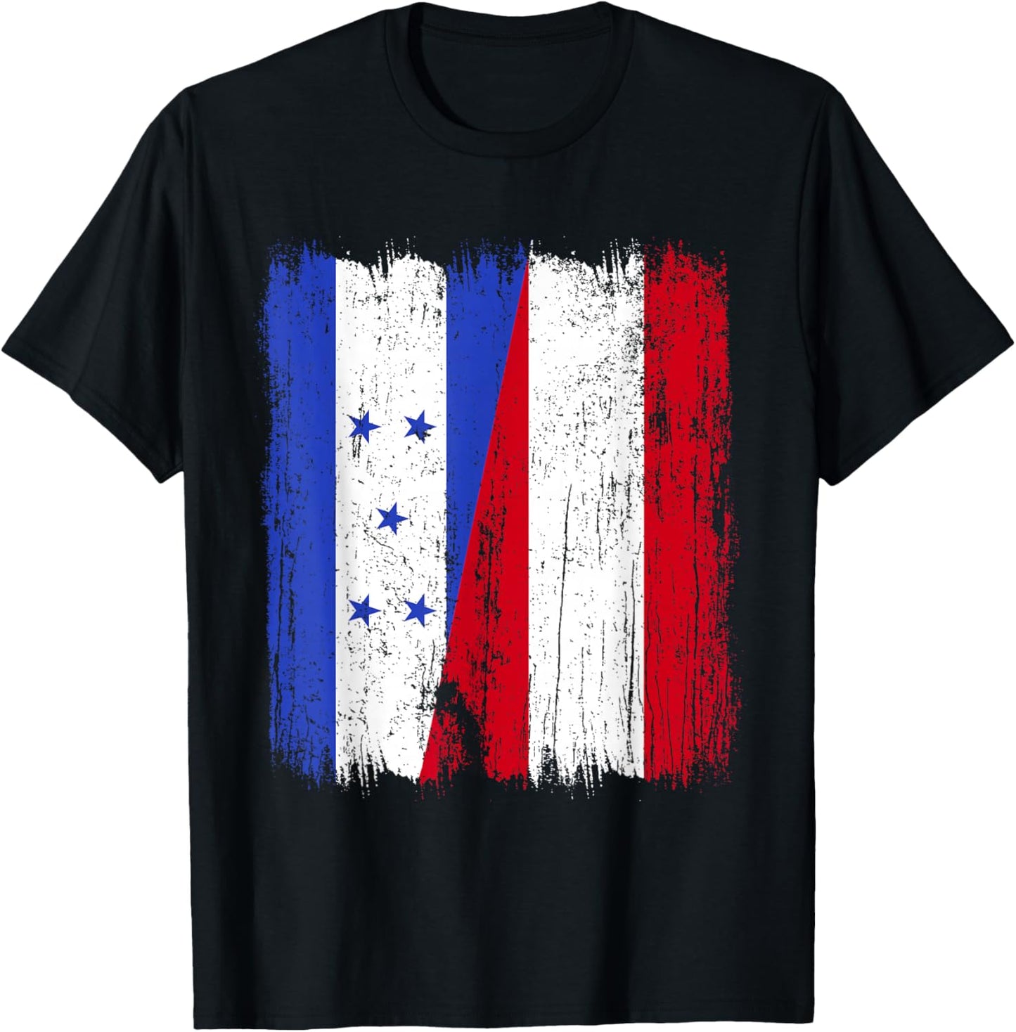 Honduras Austria Half Flag Honduran Austrian Heritage T-Shirt - T-Shirt | Black