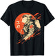 Astronaut Cat Space Cosmic Japanese Retro T-Shirt - T-Shirt | Black