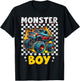 Monster Truck Boy Family Matching Monster Trucks Birthday T-Shirt - T-Shirt | Black