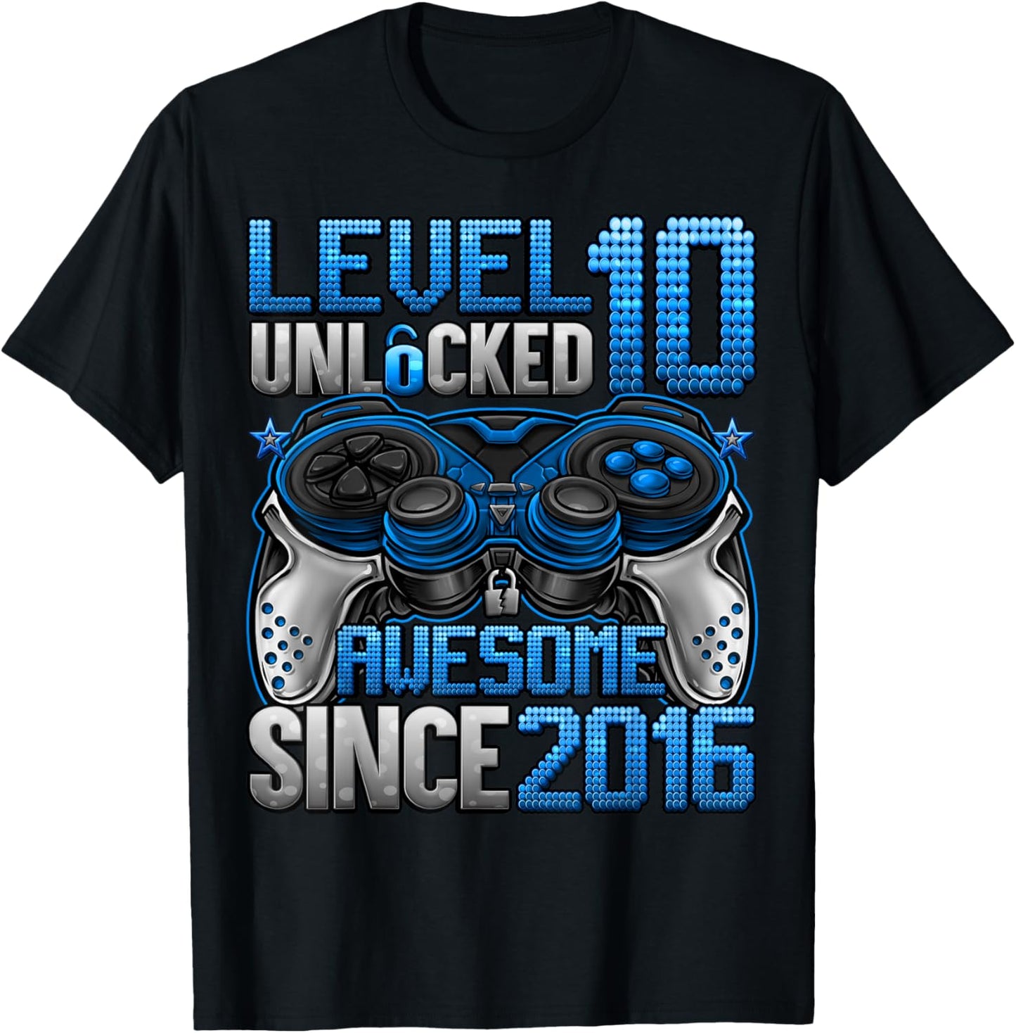 Level 10 Unlocked 10 Year Old Gifts Boys 10th Birthday Boy T-Shirt - T-Shirt | Black