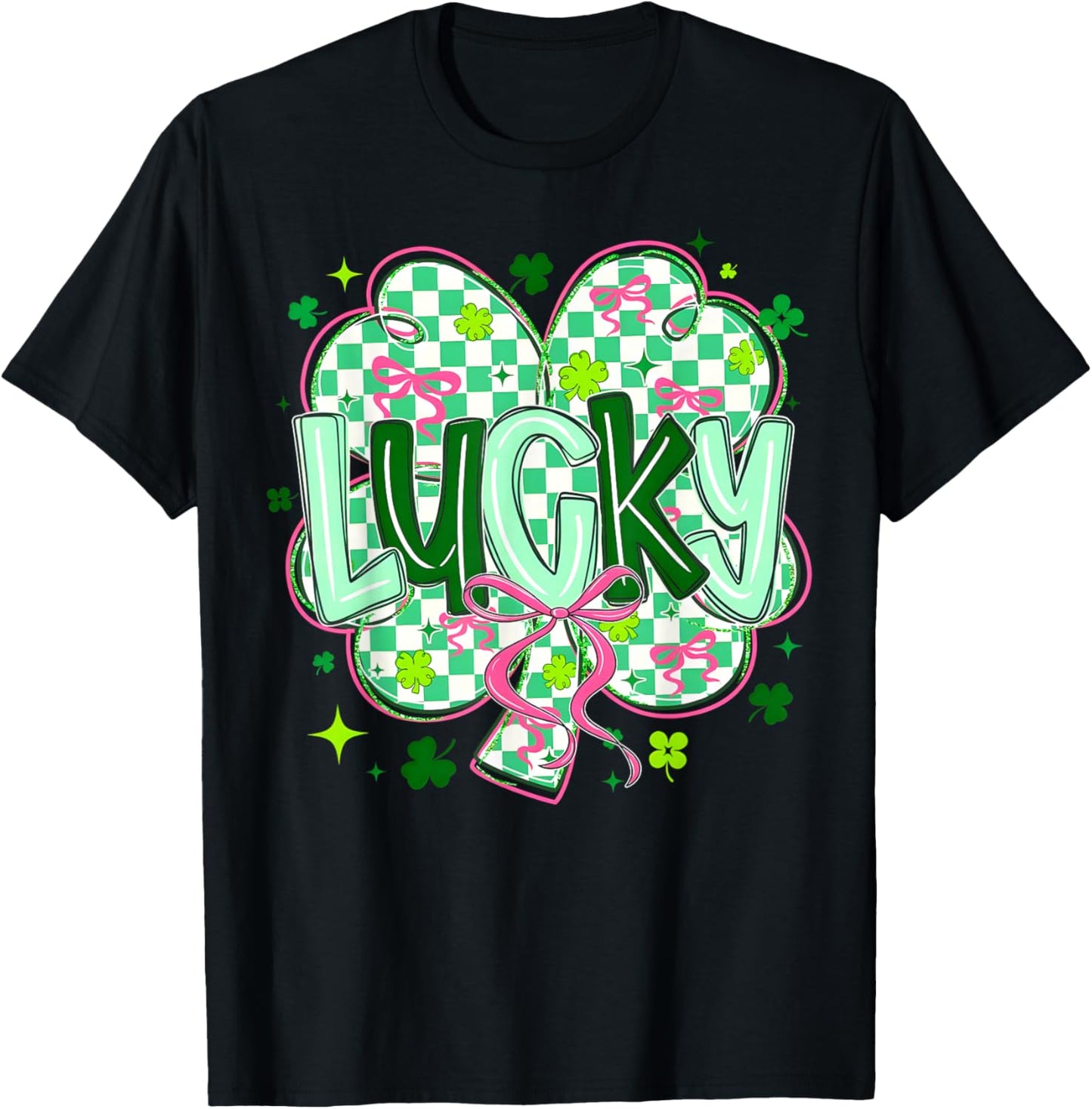 St Pattys Day Lucky Shamrock St. Patrick's Day Men Women T-Shirt - T-Shirt | Black