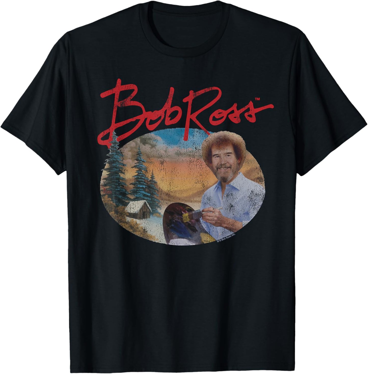 Bob Ross A Warm Winter T-Shirt - T-Shirt | Black