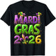 Mardi Gras 2026 Family Matching Costume PJs Women Kid Men T-Shirt - T-Shirt | Black