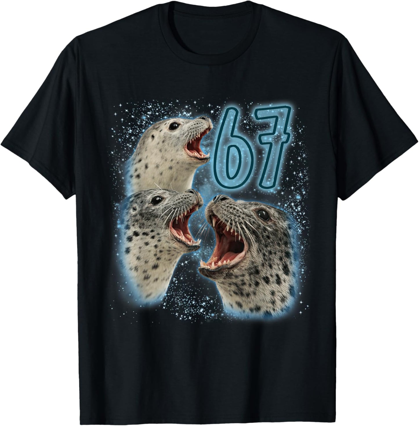Harbor Seal Lover 67 Meme Humor Wildlife Ocean Sea Animal T-Shirt - T-Shirt | Black