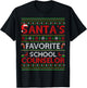 Santa Favorite School Counselor Ugly Christmas Sweaters Xmas T-Shirt - T-Shirt | Black