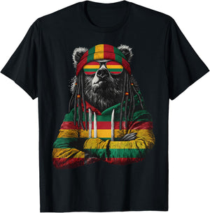 Rasta Reggae Music Jamaica Rastafari Roots Jamaican T-Shirt - T-Shirt | Black