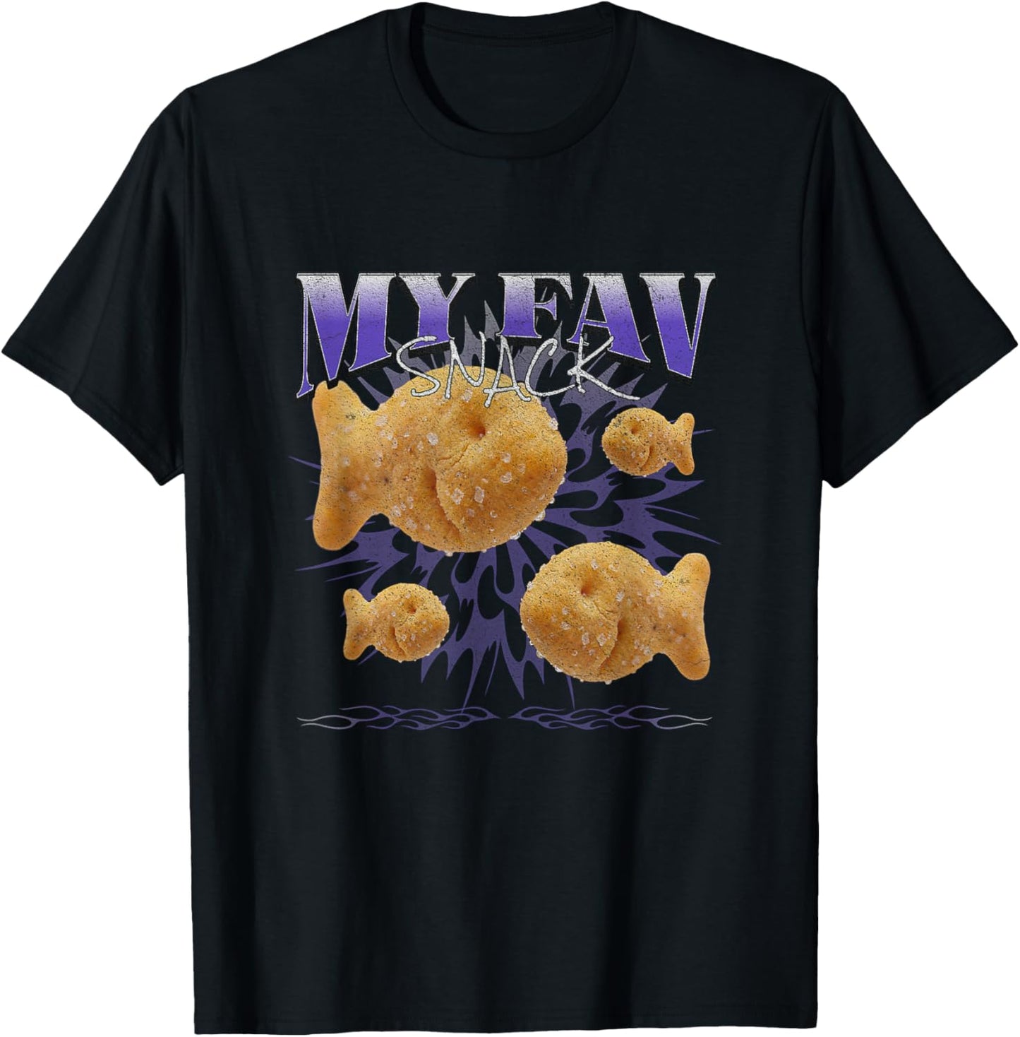 Bootleg Goldfish Snack T-Shirt - T-Shirt | Black