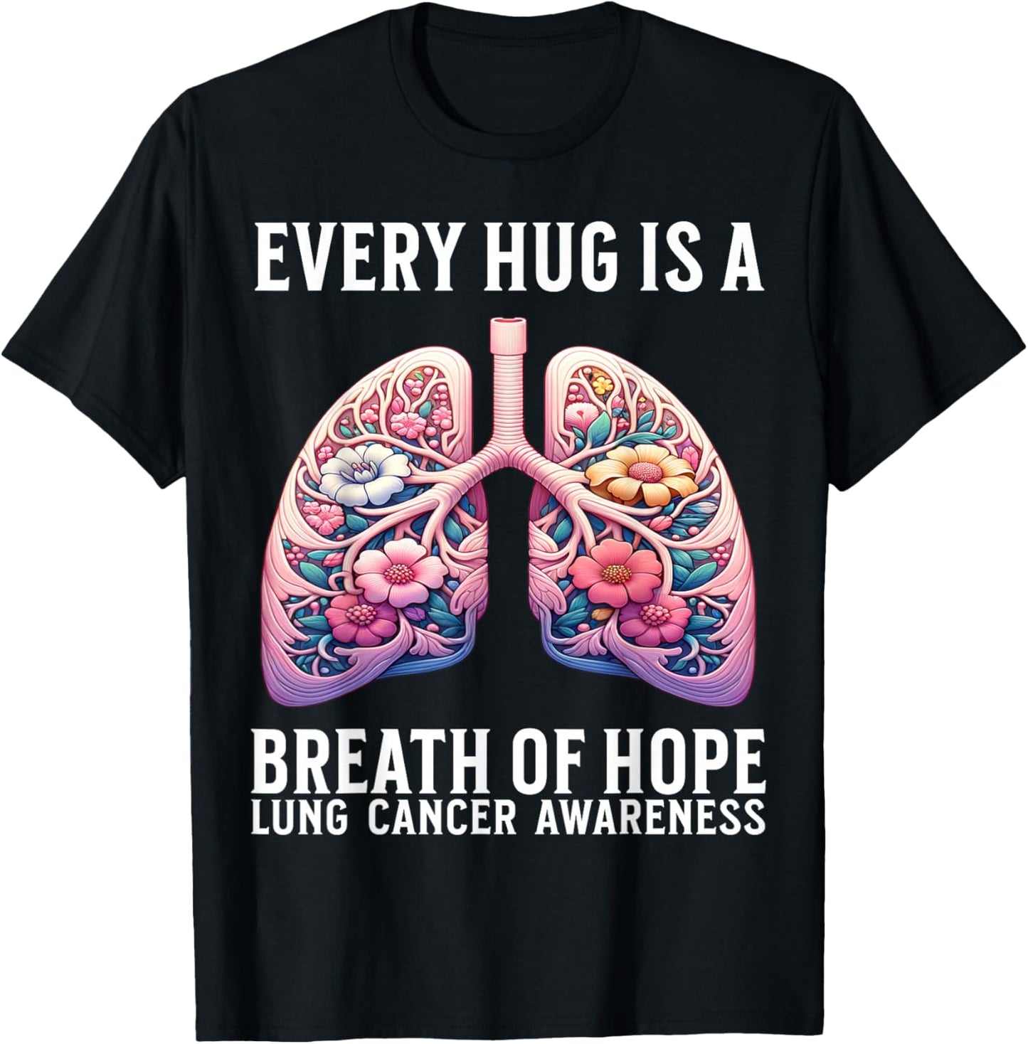 Lung Cancer Awareness Products Support Lung Cancer Gifts T-Shirt - T-Shirt | Black