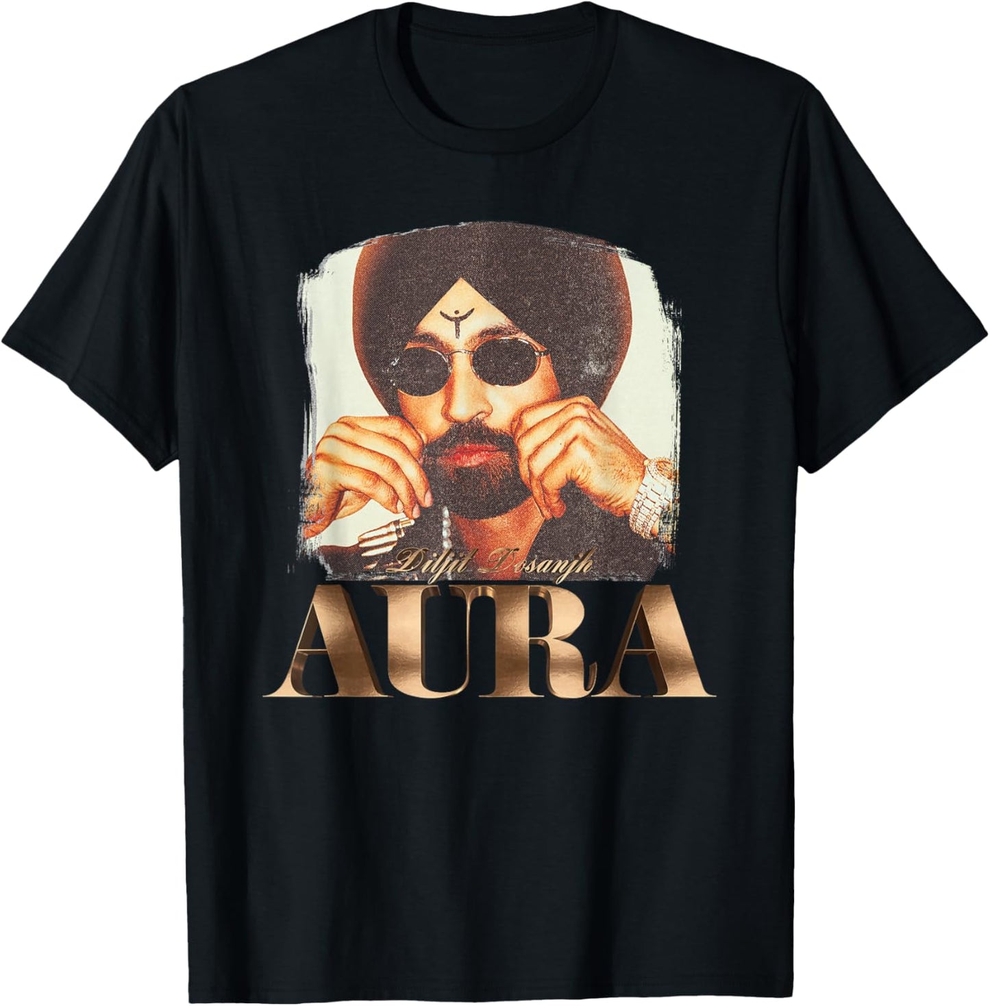 Aura Title | Diljit Dosanjh 2026 T-Shirt - T-Shirt | Black