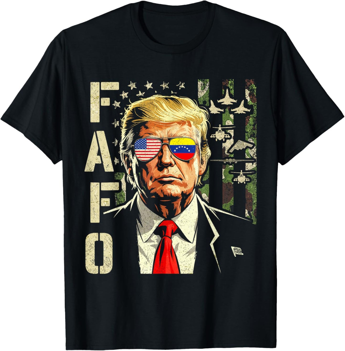 Funny Fafo Trump Fafo American USA T-Shirt - T-Shirt | Black