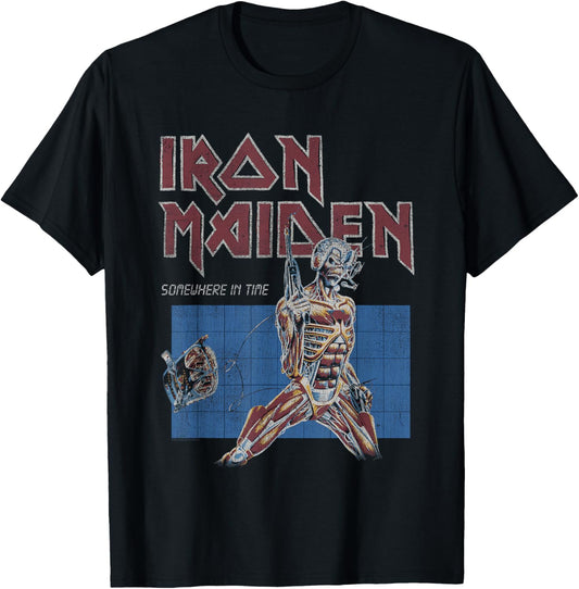 Iron Maiden - Somewhere in Time Grid T-Shirt - T-Shirt | Black