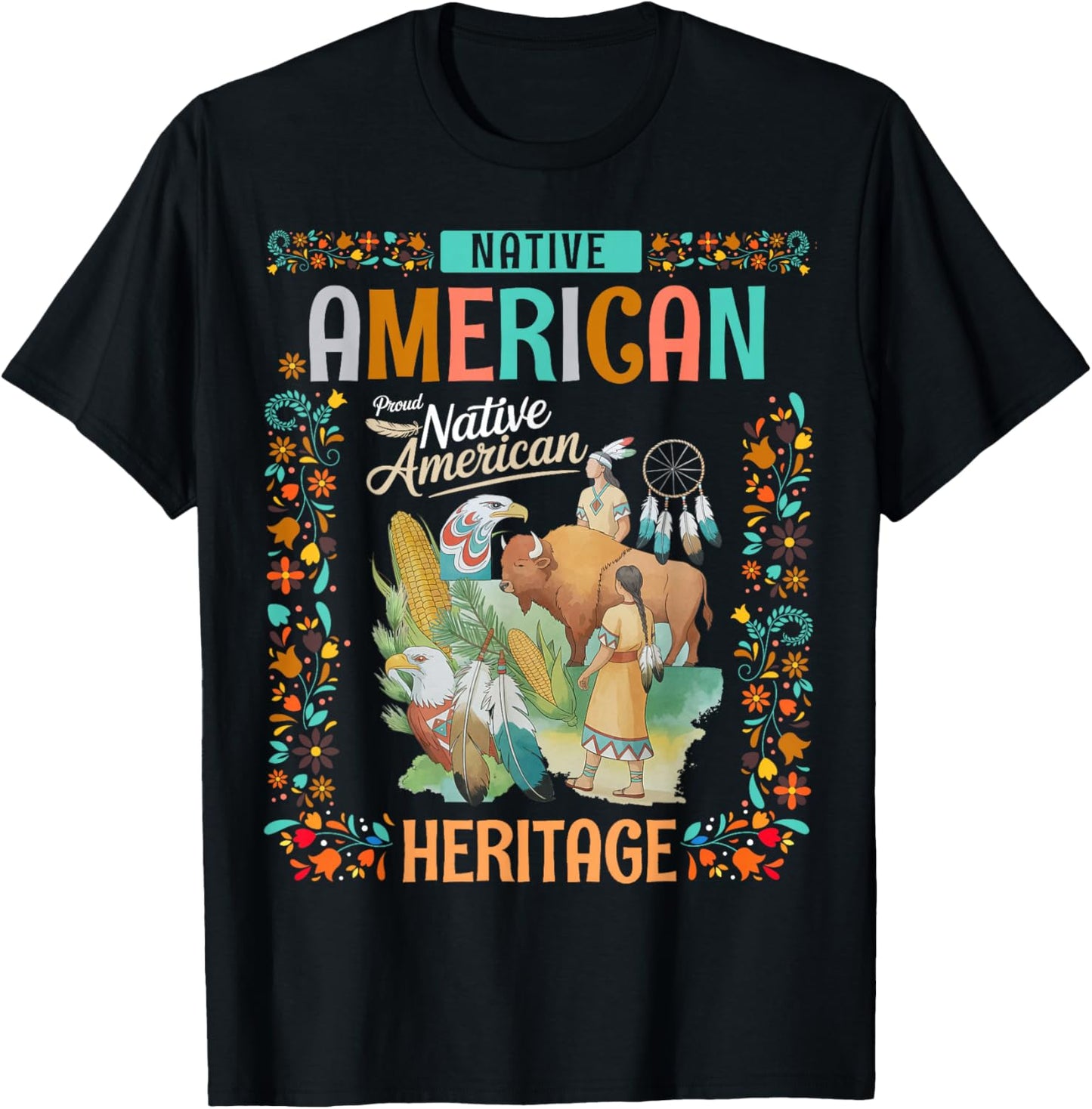 Indigenous Peoples Women Idea Native American Heritage Month T-Shirt - T-Shirt | Black