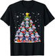 Funny Christmas Tree Hippo Family Xmas Pajamas T-Shirt - T-Shirt | Black