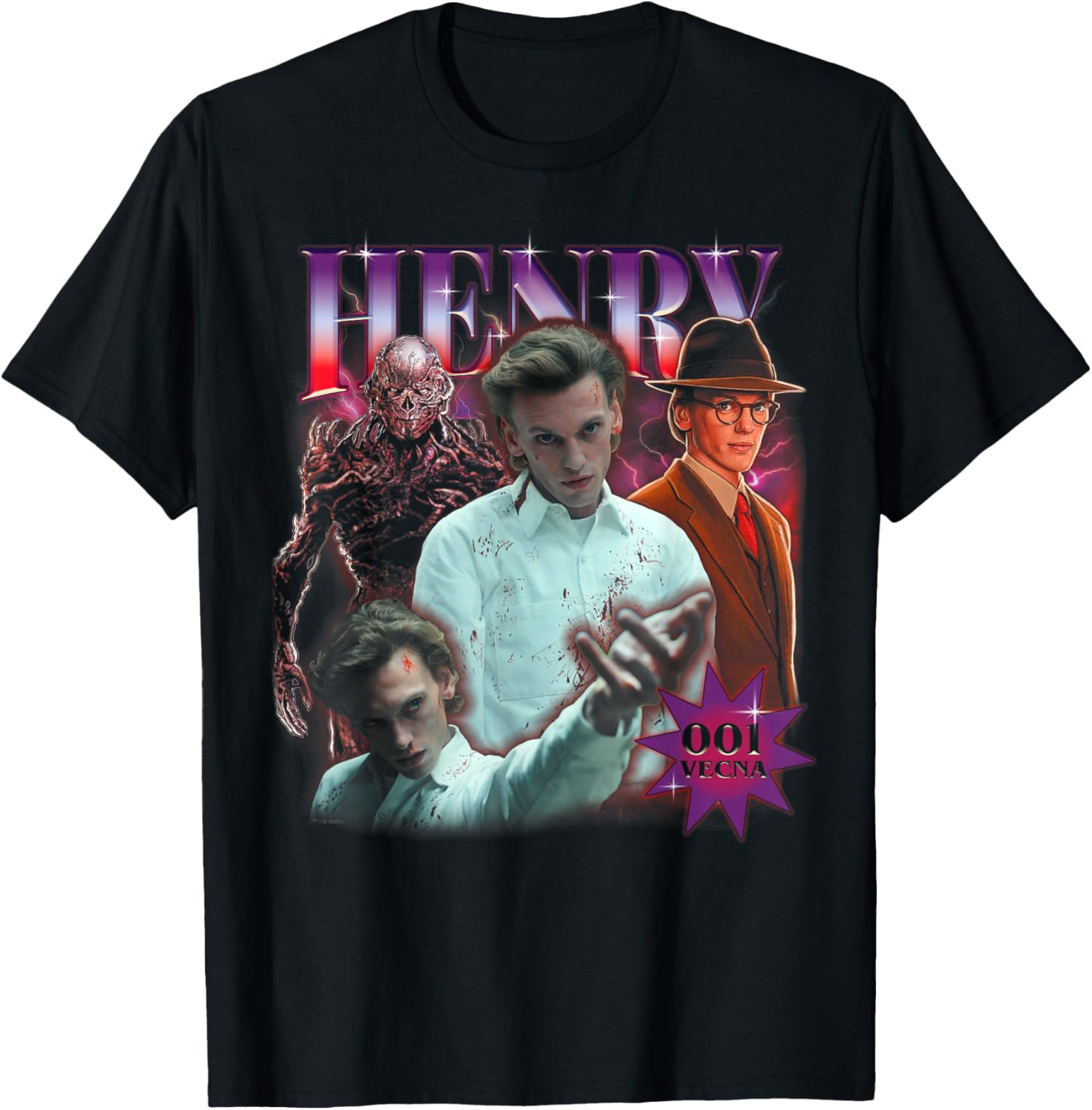 Stranger Things Henry Heartthrob Officially Licensed T-Shirt - T-Shirt | Black