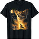 Chihuahua Howling to The Moon Vintage Funny Chihuahua Dog T-Shirt - T-Shirt | Black