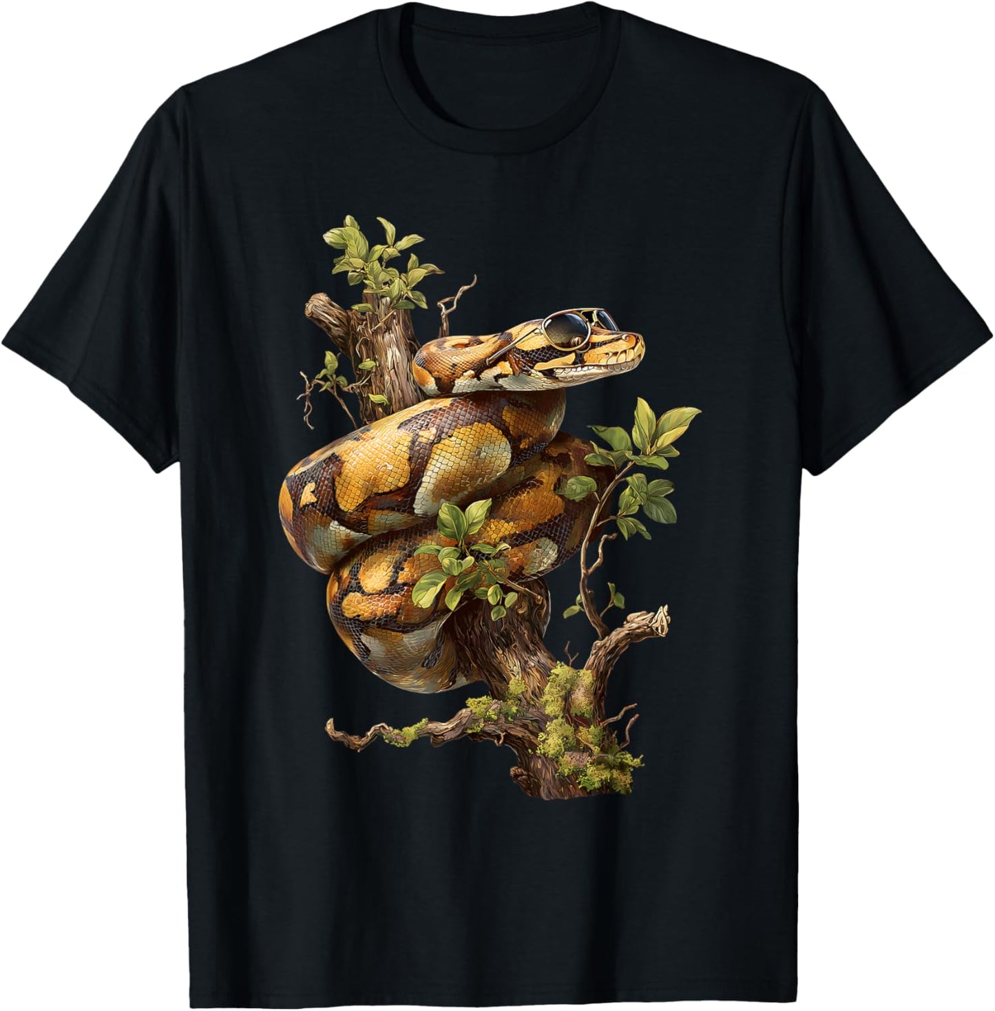 Ball Python Sunglasses Reptile Keeper Snake Owner Enthusiast T-Shirt - T-Shirt | Black