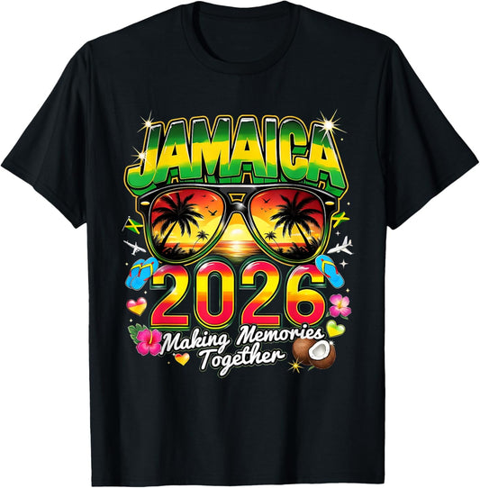 Jamaica 2026 Tropical Family Vacation Making Memories T-Shirt - T-Shirt | Black
