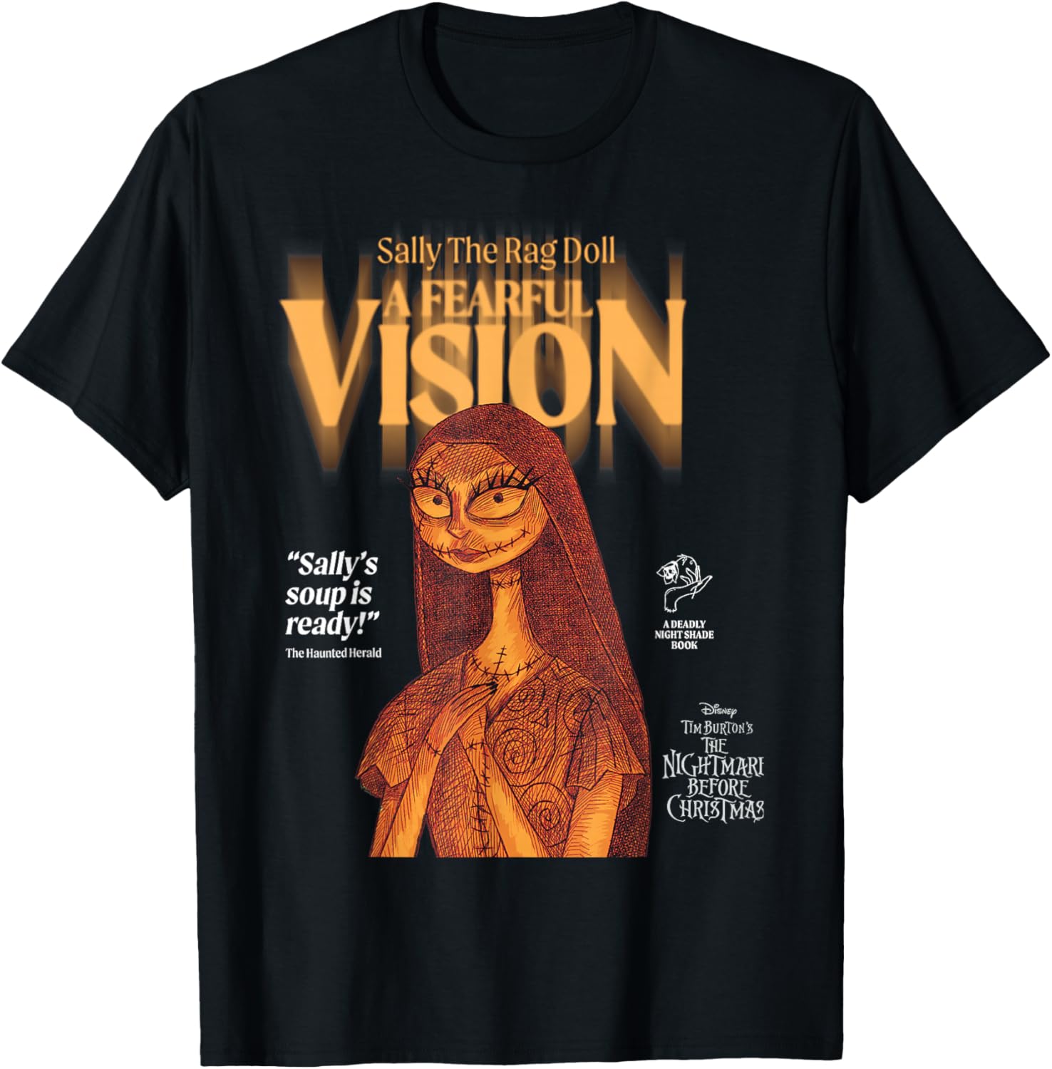 Disney The Nightmare Before Christmas Sally A Fearful Vision T-Shirt - T-Shirt | Black