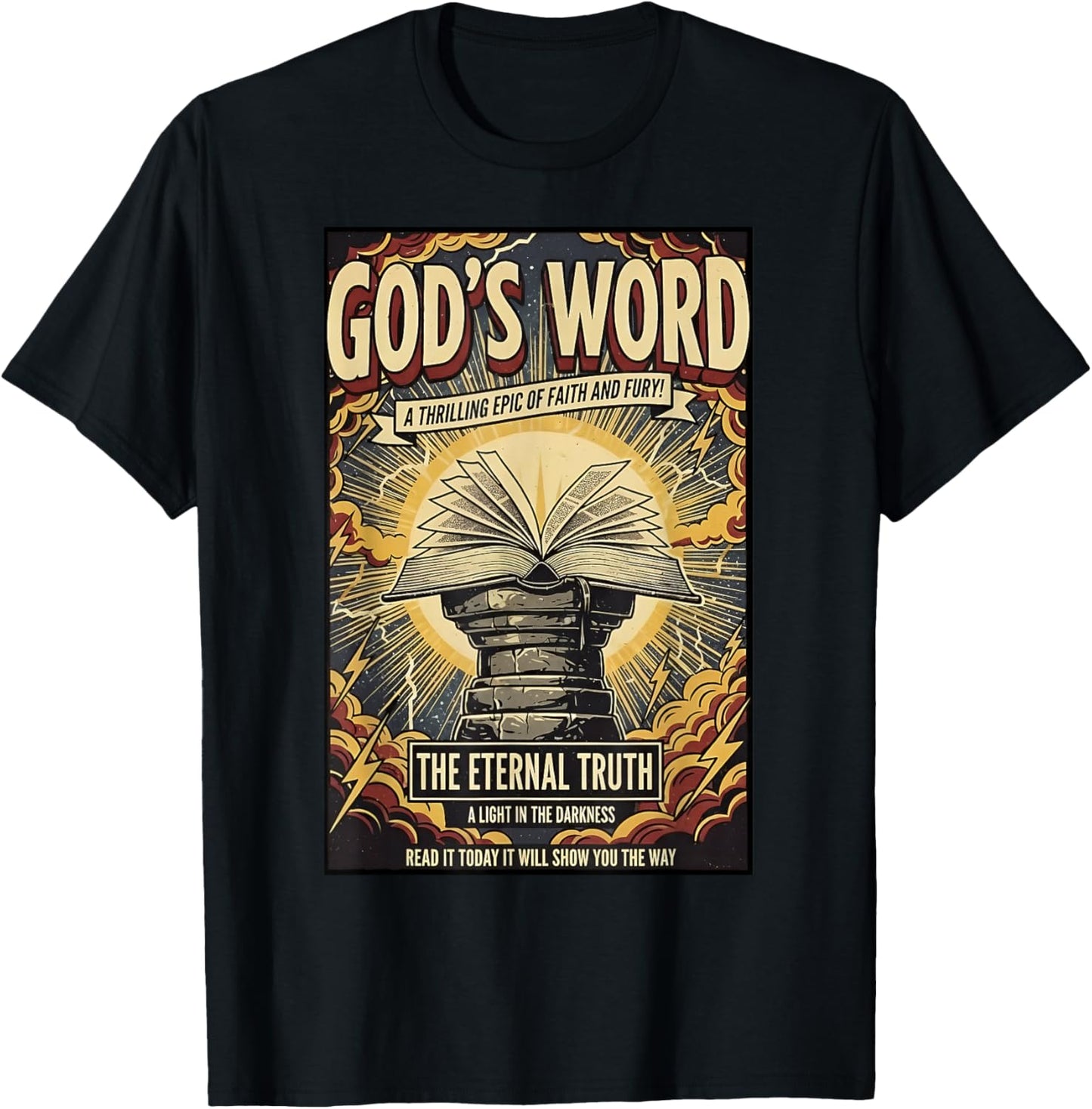 Christian Read The Bible Design God's Word The Eternal Truth T-Shirt - T-Shirt | Black