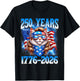 250 Years American 1776 2026 250th USA Cat 4th of July T-Shirt - T-Shirt | Black