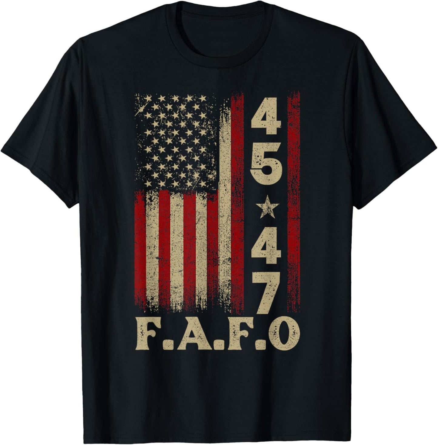 Funny Fafo Trump Fafo American USA T-Shirt - T-Shirt | Black