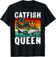 Catfish Queen Fishing for Anglers and Fish Fans T-Shirt - T-Shirt | Black