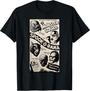 Vintage Halloween Spook-O-Rama Horror Show Monster Squad T-Shirt - T-Shirt | Black