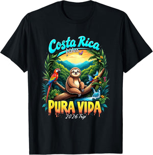 Costa Rica Souvenir 2026 Central America Pura Vida Travel T-Shirt - T-Shirt | Black