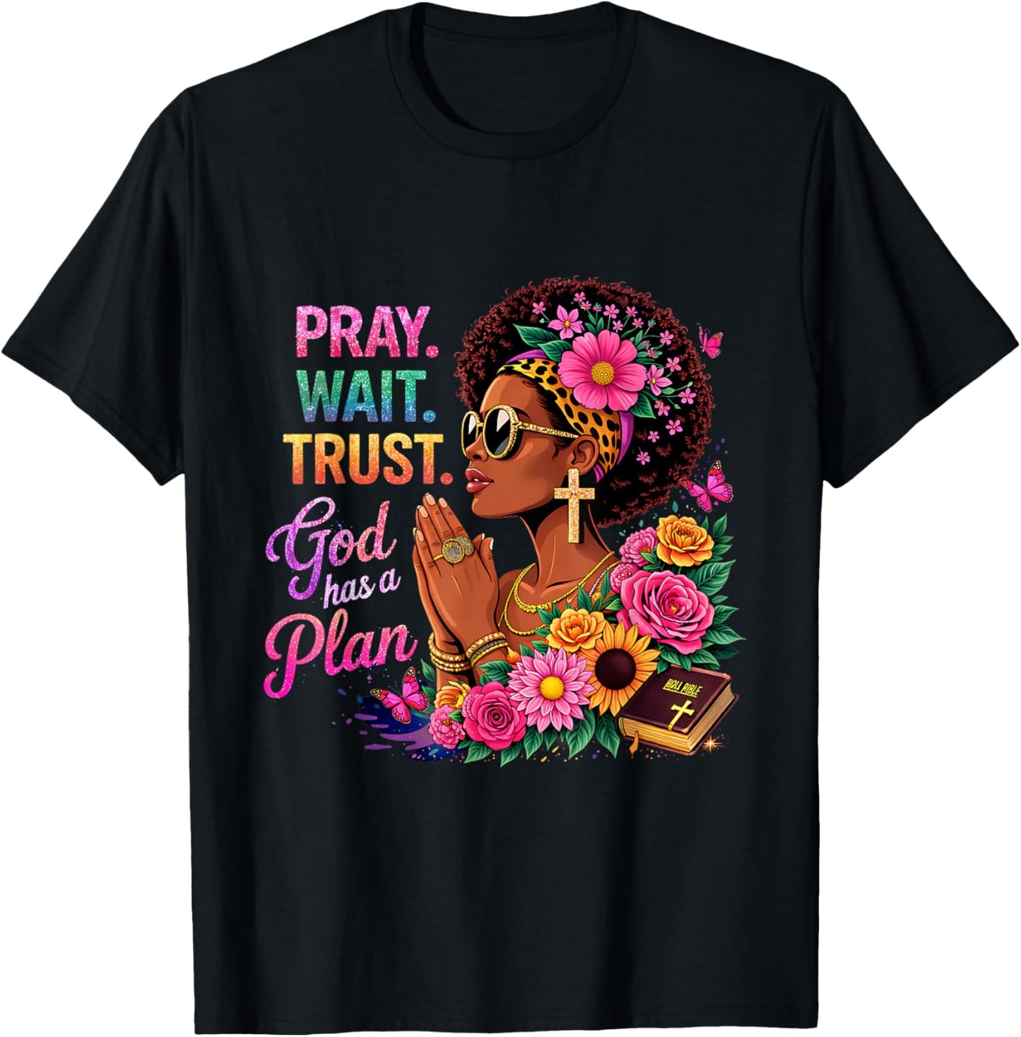 Faith Black Women African Melanin Queen God Christian T-Shirt - T-Shirt | Black