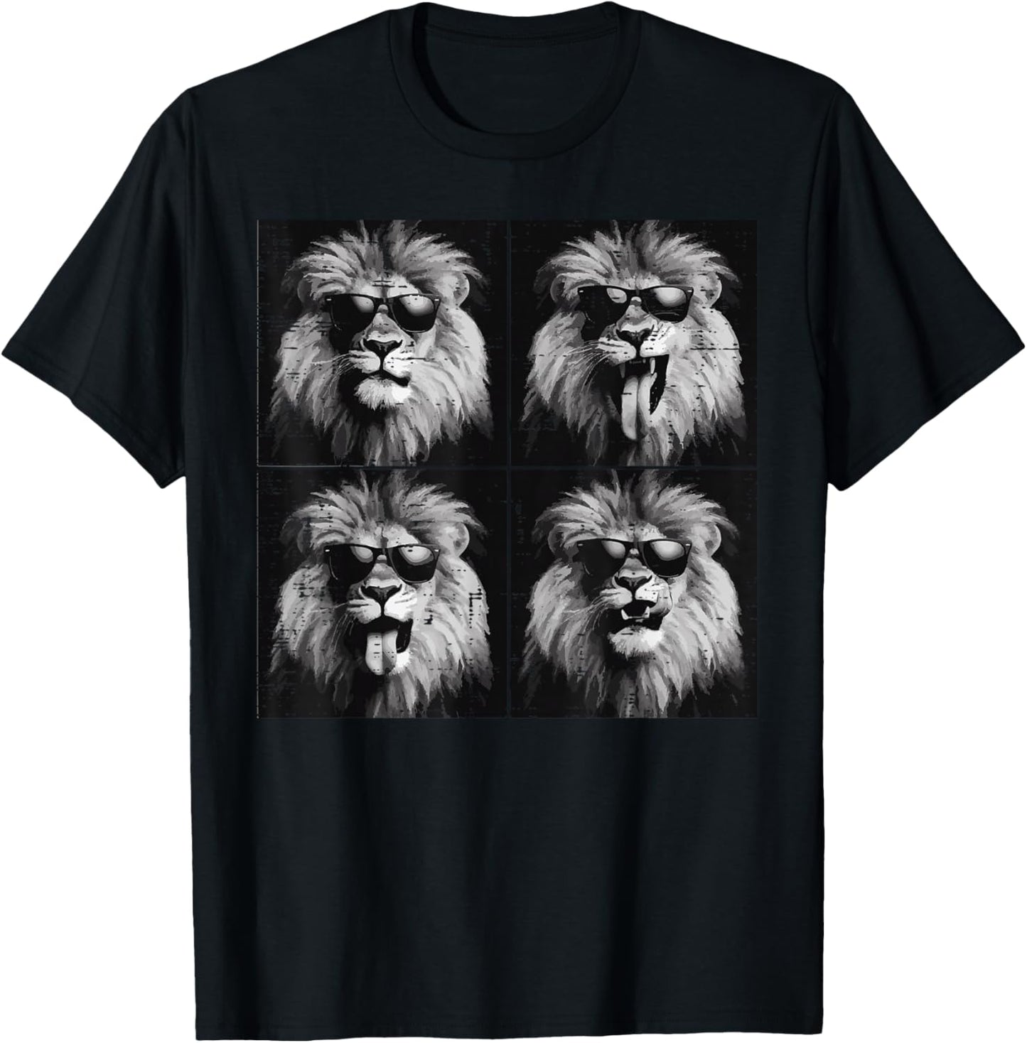Lion Selfie Funny Meme Women Kids Boys Girls Youth Teen Men T-Shirt - T-Shirt | Black
