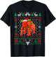 Funny Strawberry Elephant Brainrot Christmas Ugly Sweater T-Shirt - T-Shirt | Black