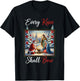 Every Knee Shall Bow Santa Christmas Nativity Scene Xmas T-Shirt - T-Shirt | Black