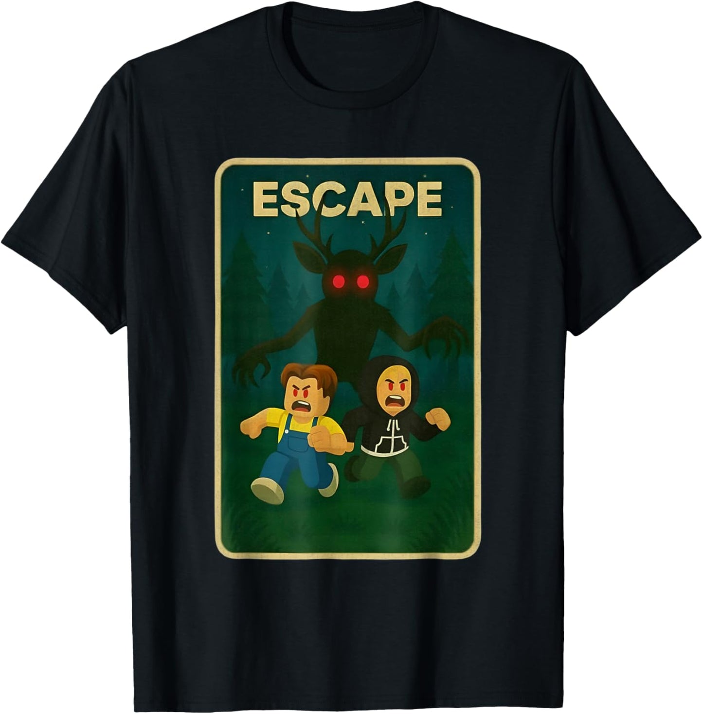Funny 99 Nights Halloween Gamer Deer in The Forest - Kids T-Shirt - T-Shirt | Black