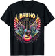 Retro Bruno Personalized Name I Love Bruno 70's 80's Vintage T-Shirt - T-Shirt | Black