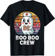 Vintage Retro Boo Boo Crew Nurse Halloween Nurses T-Shirt - T-Shirt | Black