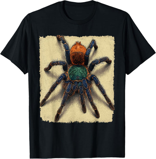 Greenbottle Blue Tarantula Colorful Spider Arachnid Lovers T-Shirt - T-Shirt | Black