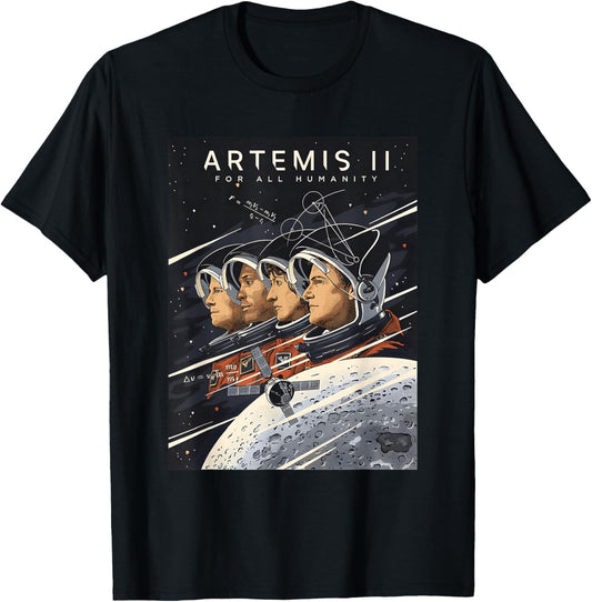 Artemis Launch Back to The Moon 2026 T-Shirt - T-Shirt | Black