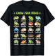 Types of Frogs Herpetology Educational Frog Toad T-Shirt - T-Shirt | Black