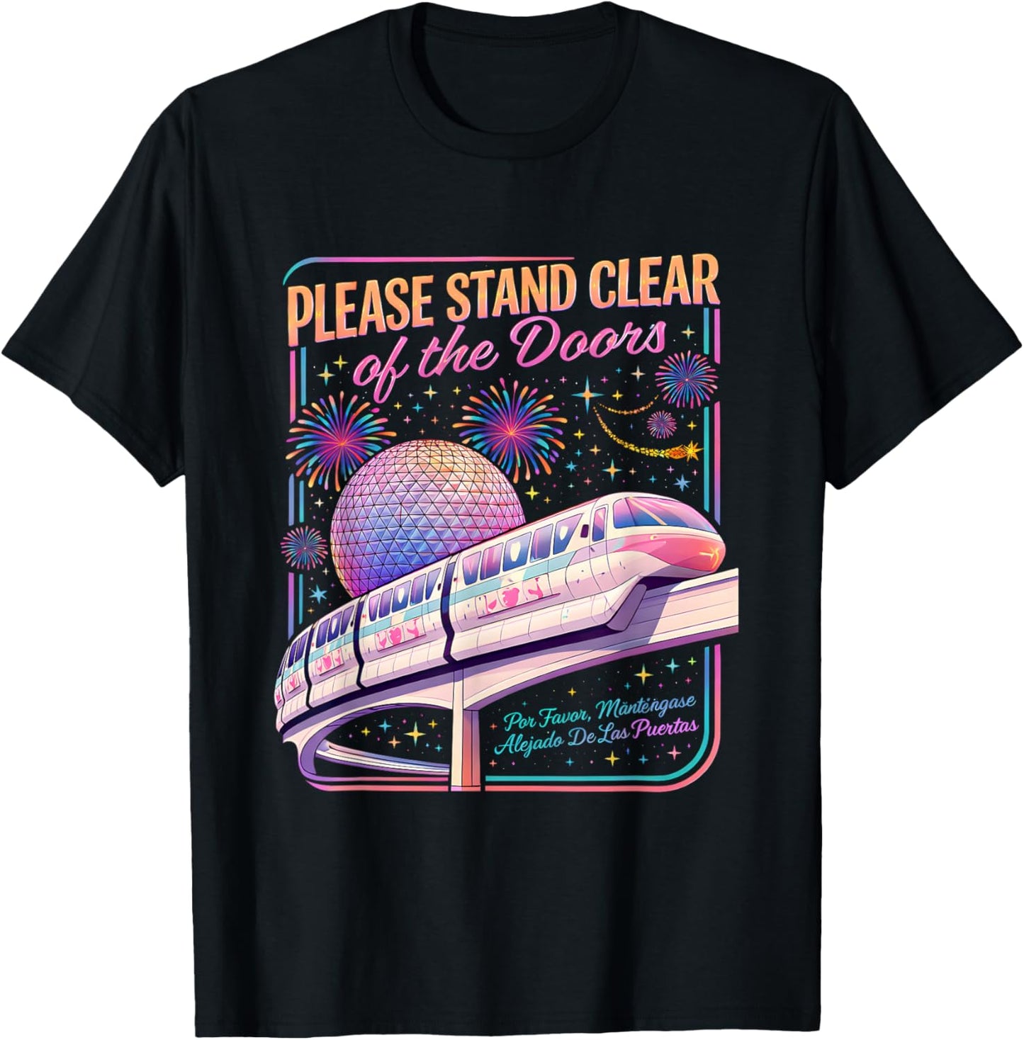Please Stand Clear of The Doors Monorail Art T-Shirt - T-Shirt | Black
