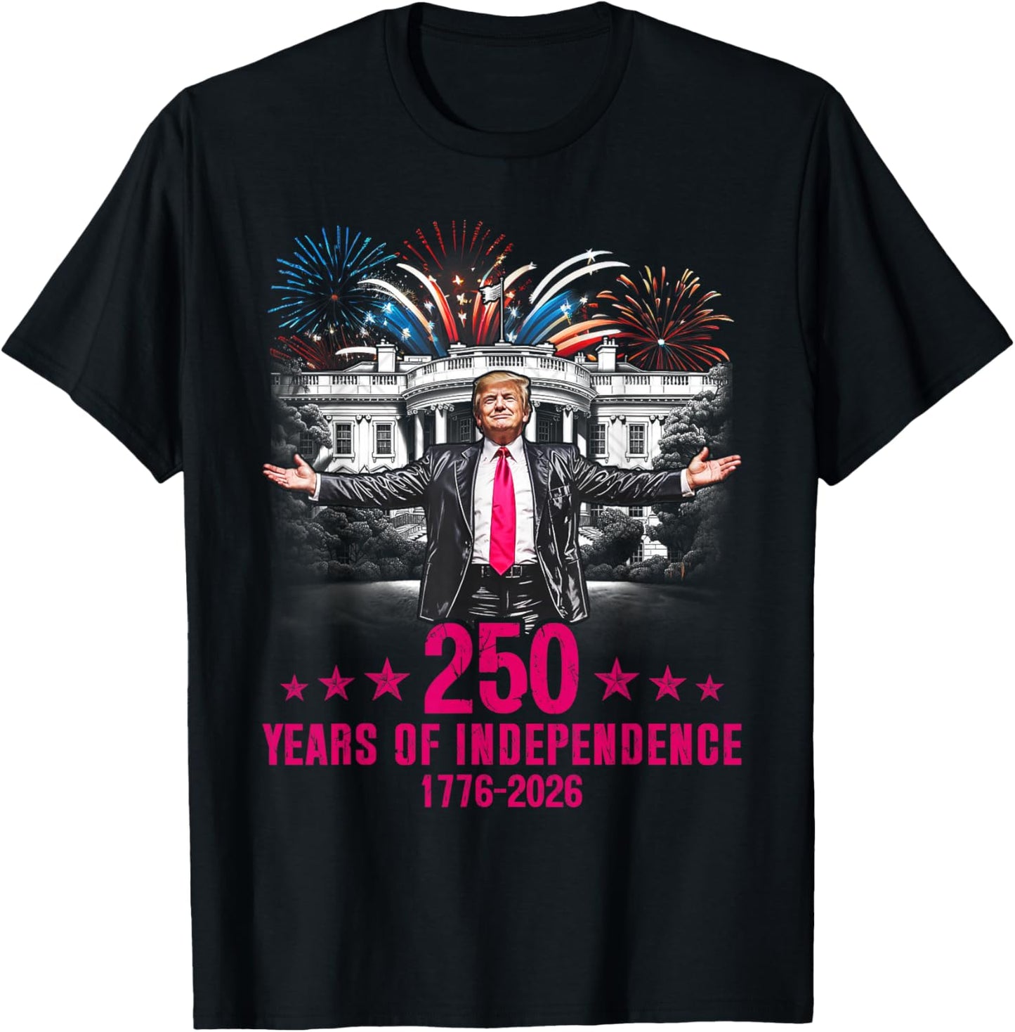 250 Years of Independence American Flag 250th Anniversary T-Shirt - T-Shirt | Black