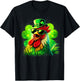 Rooster St Patricks Day Lucky Shamrock Men Women T-Shirt - T-Shirt | Black