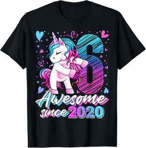 6th Birthday Shirt Girl 6 Year Old Gifts 6 Birthday Girl T-Shirt - T-Shirt | Black