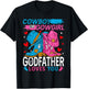 Cowboy Or Cowgirl Godfather Loves You Gender Reveal T-Shirt - T-Shirt | Black
