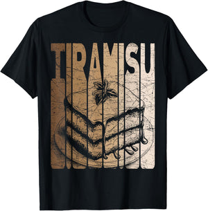Tiramisu Dessert Vintage T-Shirt - T-Shirt | Black