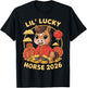 Cute Horse Zodiac Chinese Lunar New Year of The Horse 2026 T-Shirt - T-Shirt | Black